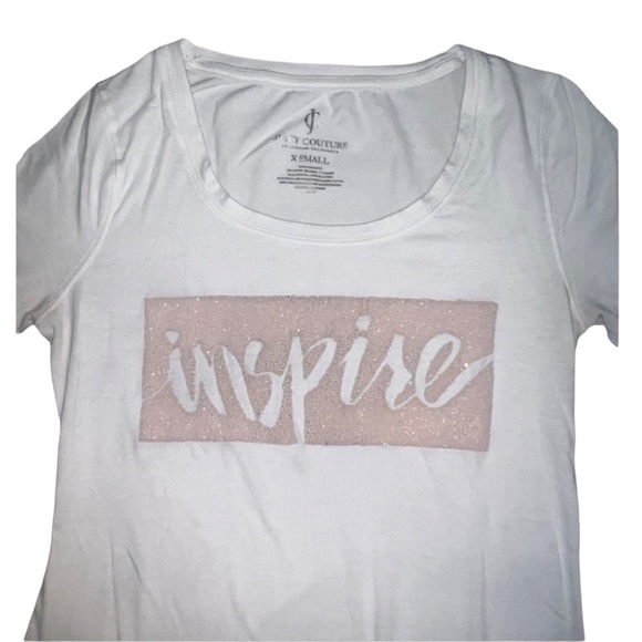 Juicy Couture White Inspire T-Shirt - Size XS - Picture 3 of 5
